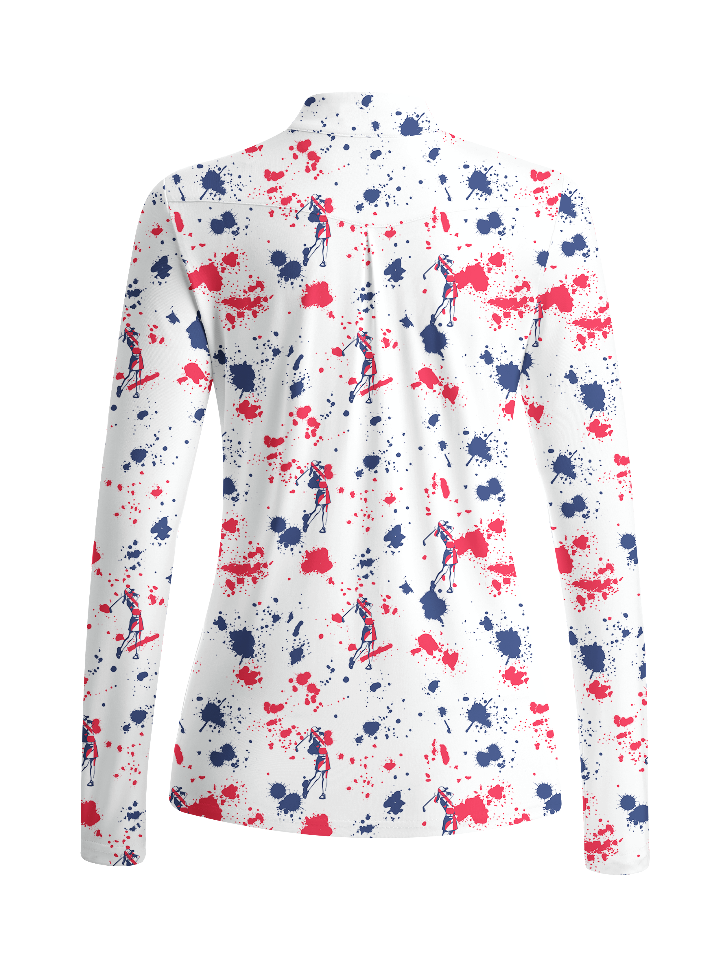 Cherryswing Women's Silhouetted Golfers Long Sleeve Golf Shirt