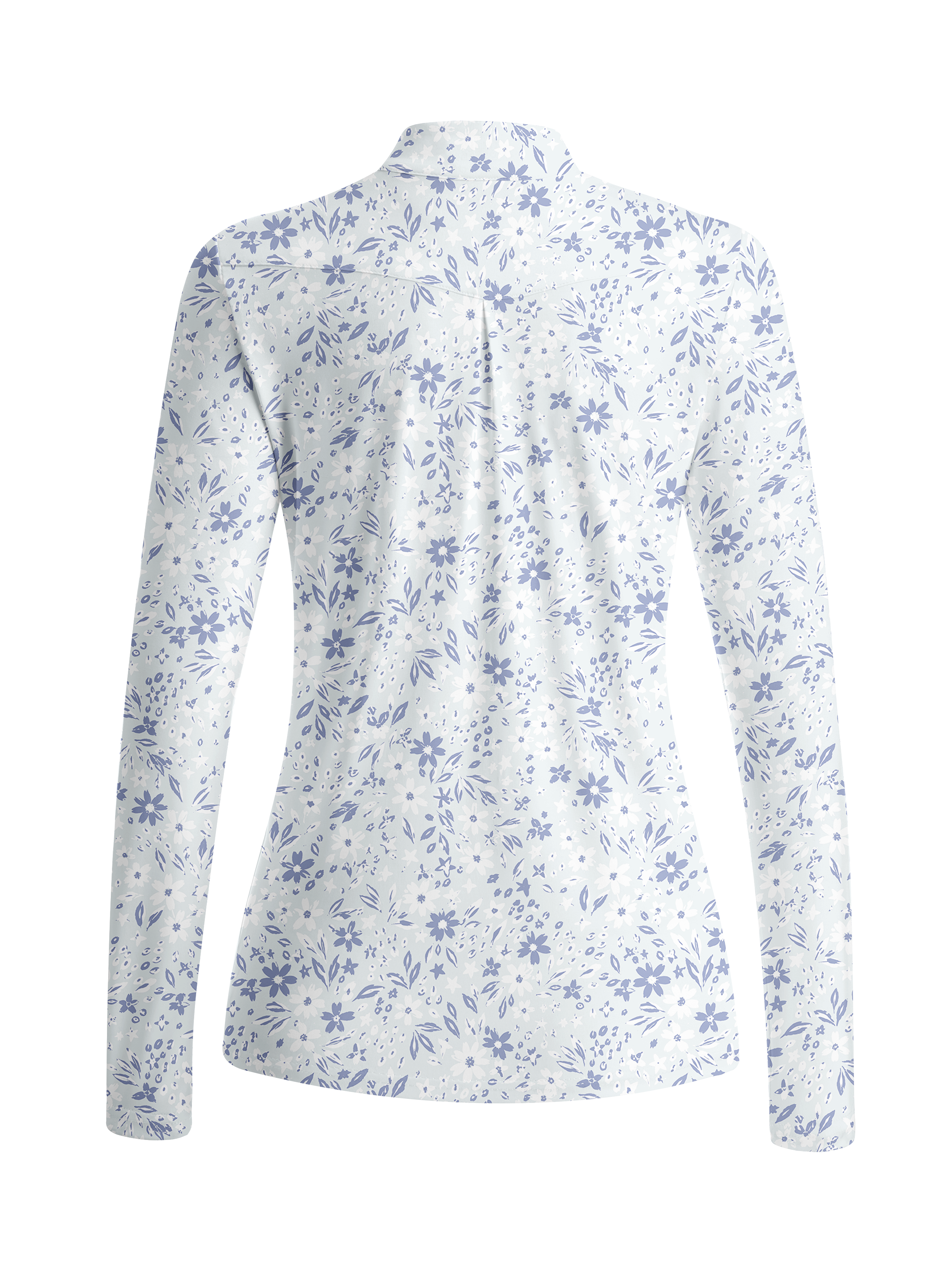 Cherryswing Women's Elegant Starry Wildflower Long Sleeve Golf Shirt