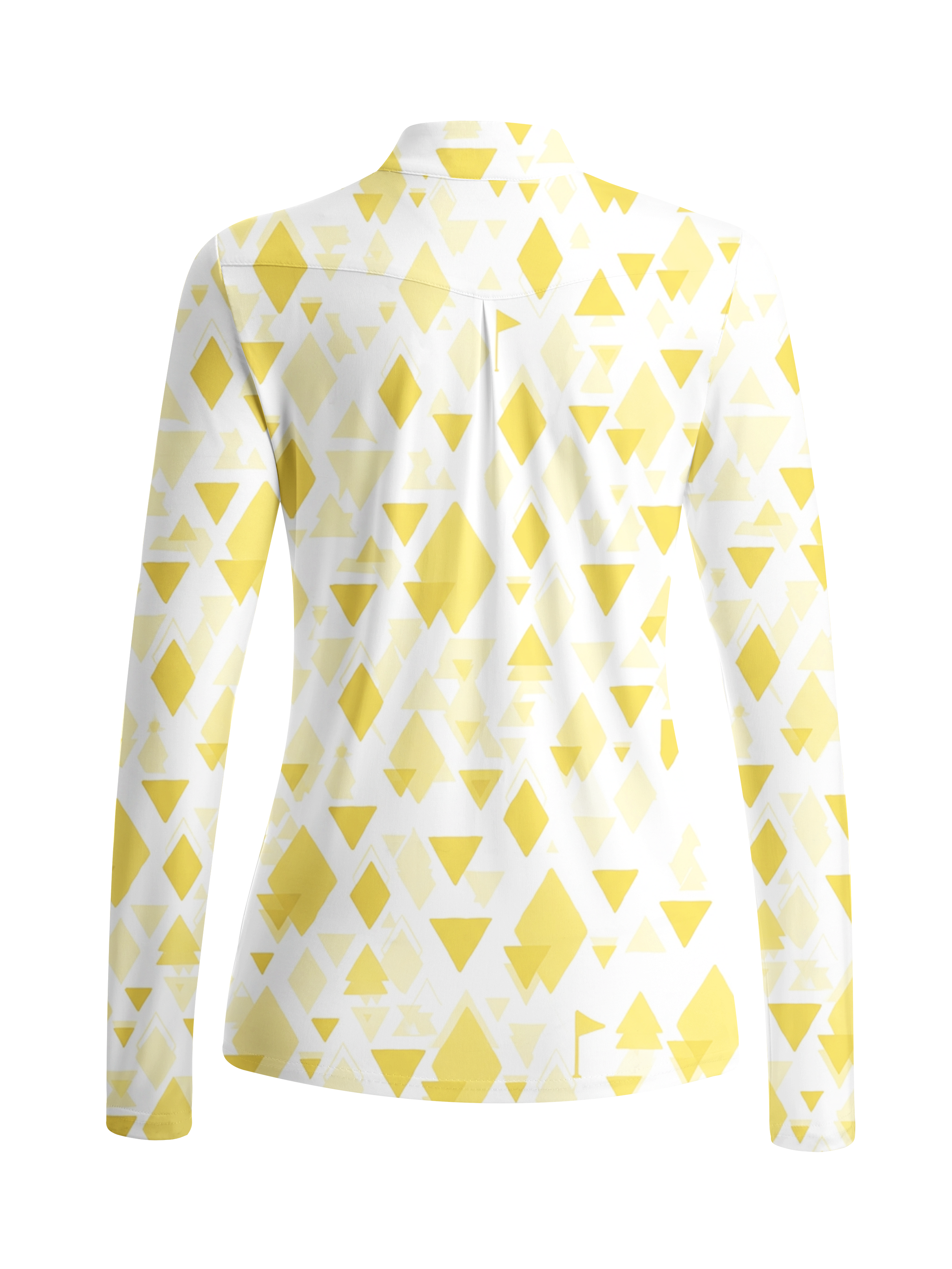 Cherryswing Women's Geometric Triangle Long Sleeve Golf Shirt