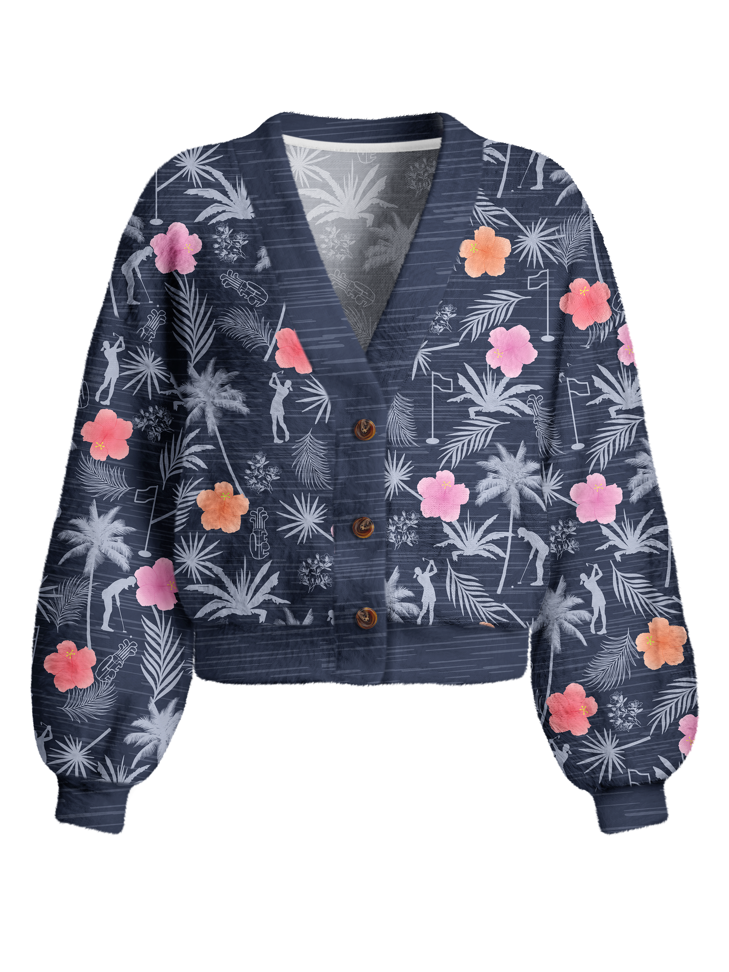 Cherryswing Women's Cocktail Hour Cropped Golf Cardigan