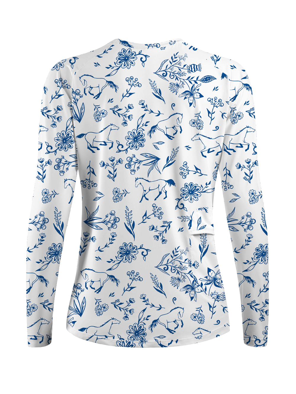 Cherryswing Women's Horses And Florals Golf Shirt