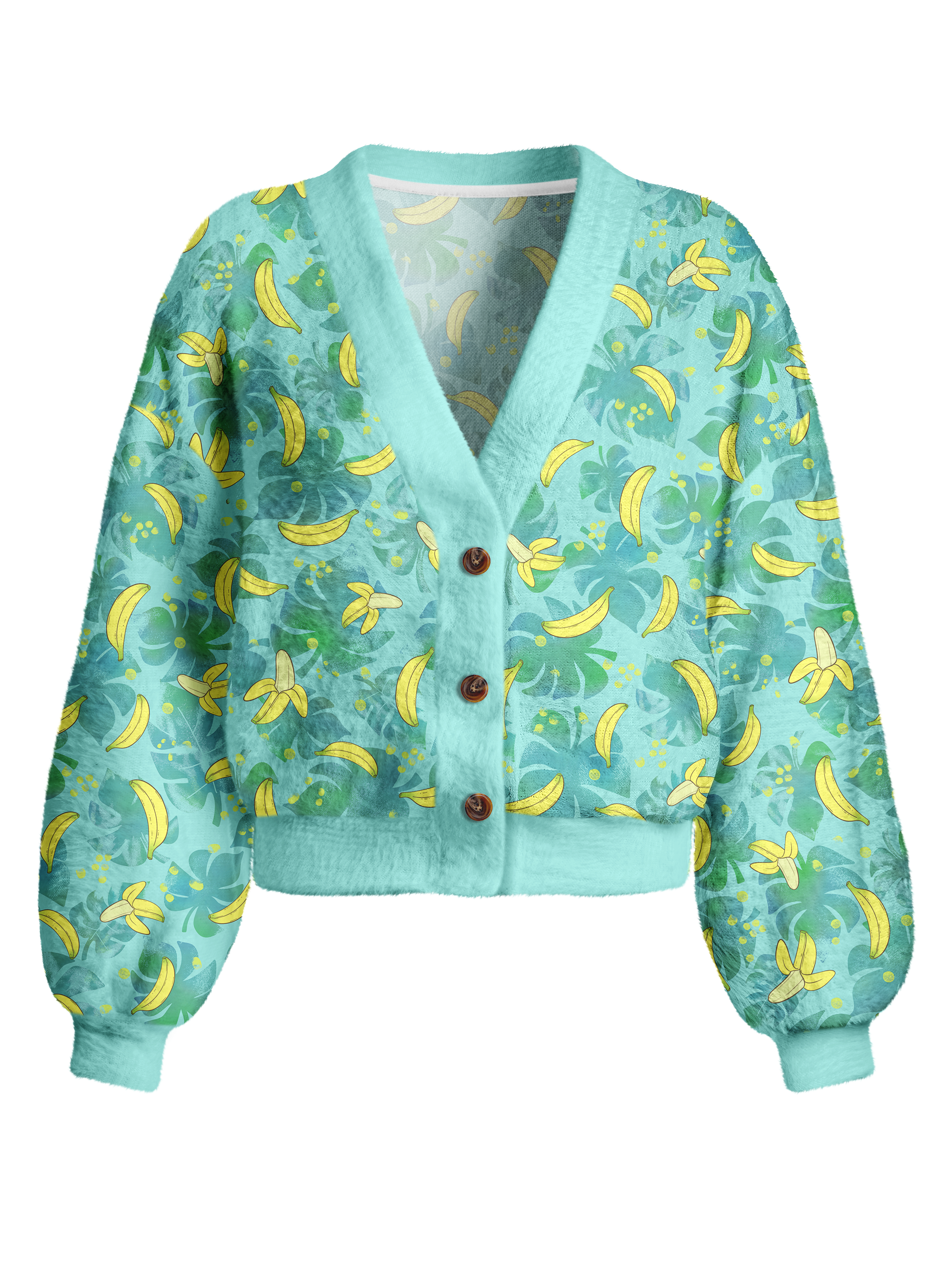 Cherryswing Women's Banana Grove Fuzzy Knit Golf Cardigan