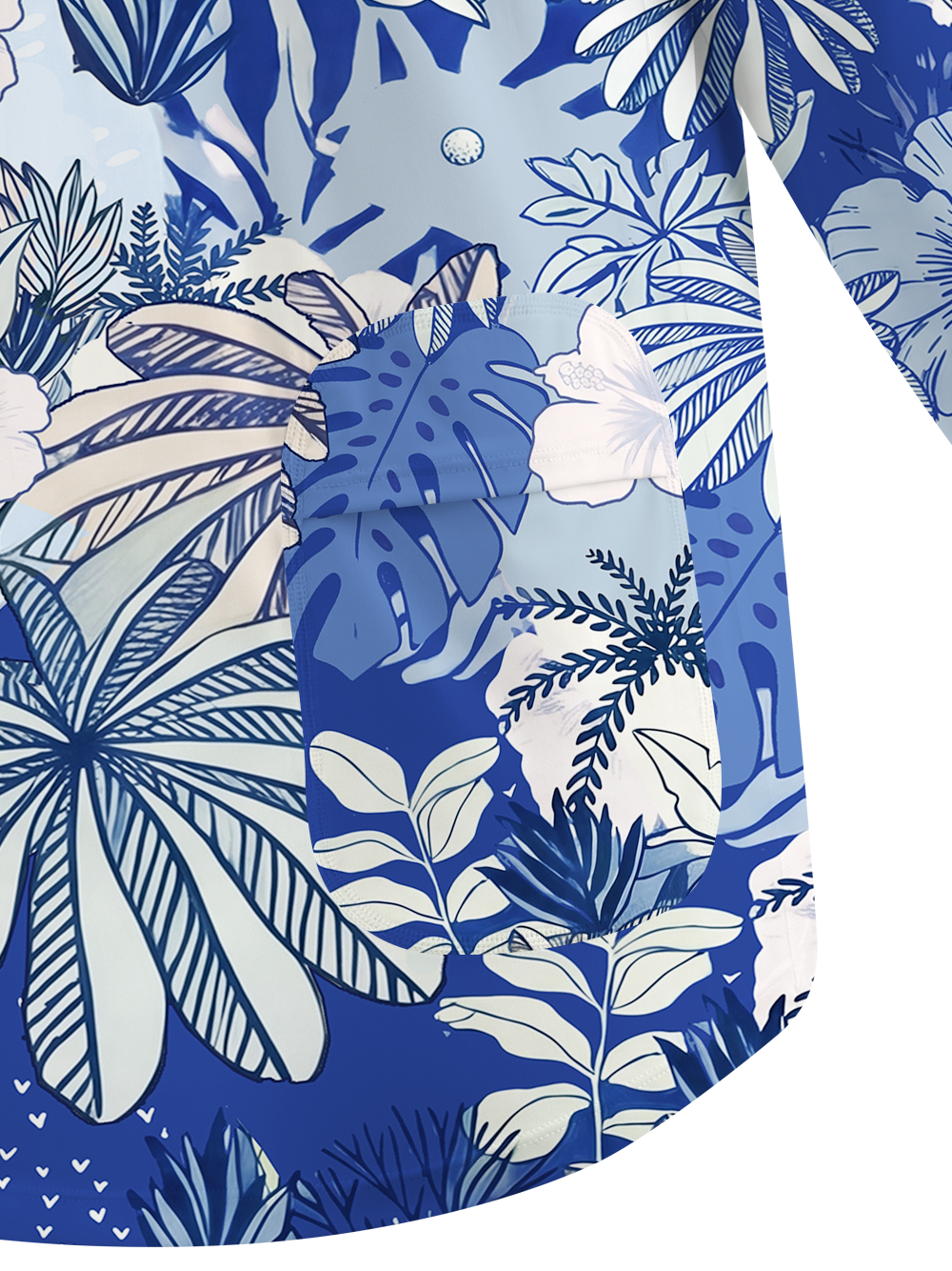 Cherryswing Women's Tropical Palm Leaf Golf Shirt