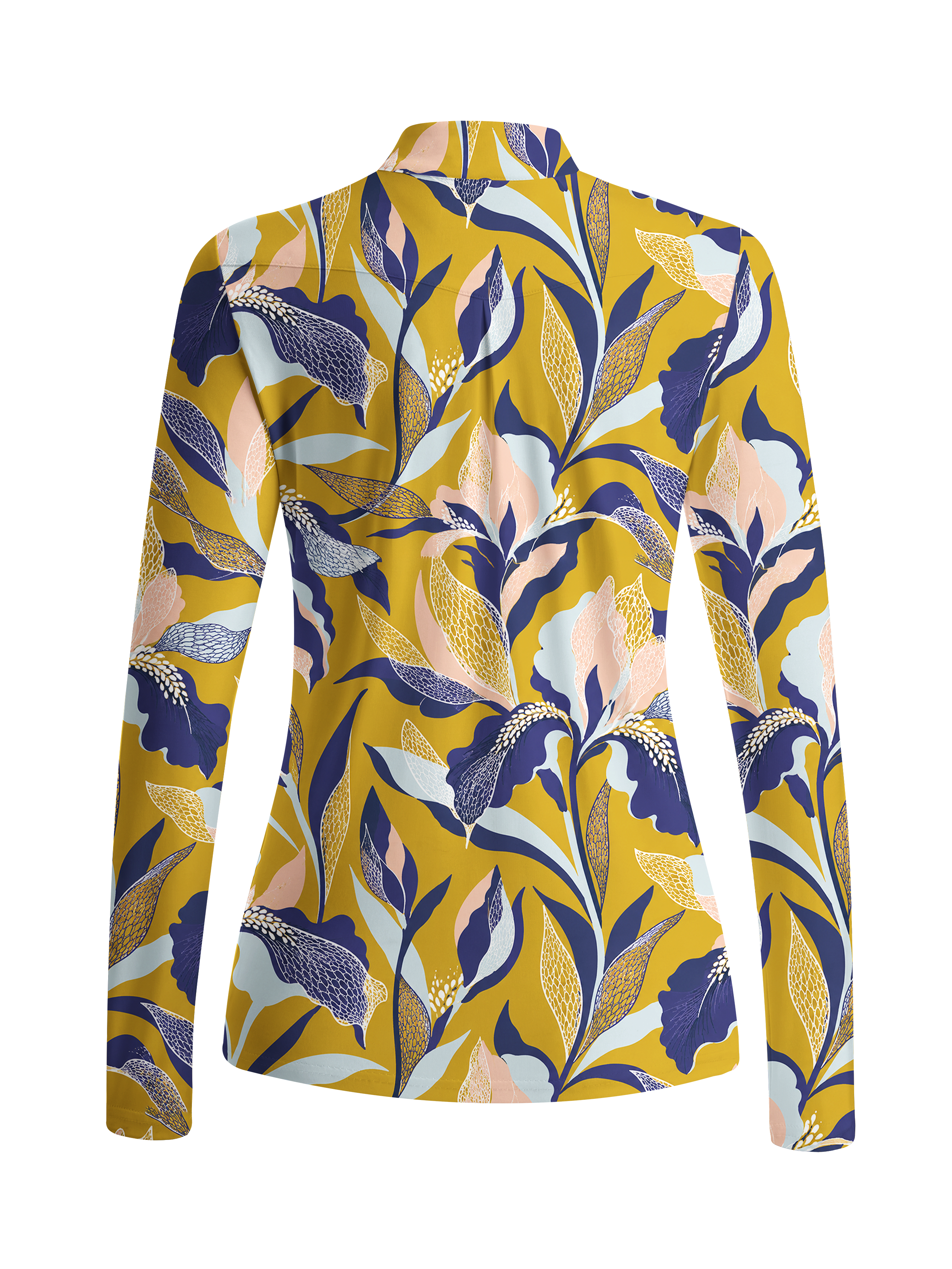 Cherryswing Women's Vibrant Floral Long Sleeve Golf Shirt