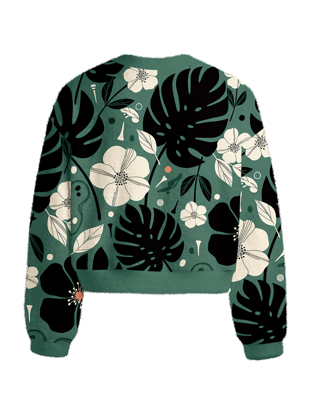 Cherryswing Women's Botanical Fairway Fuzzy Knit Golf Sweater