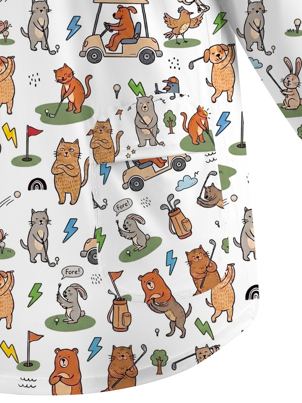Cherryswing Women's Playful Animal Golfers Golf Shirt