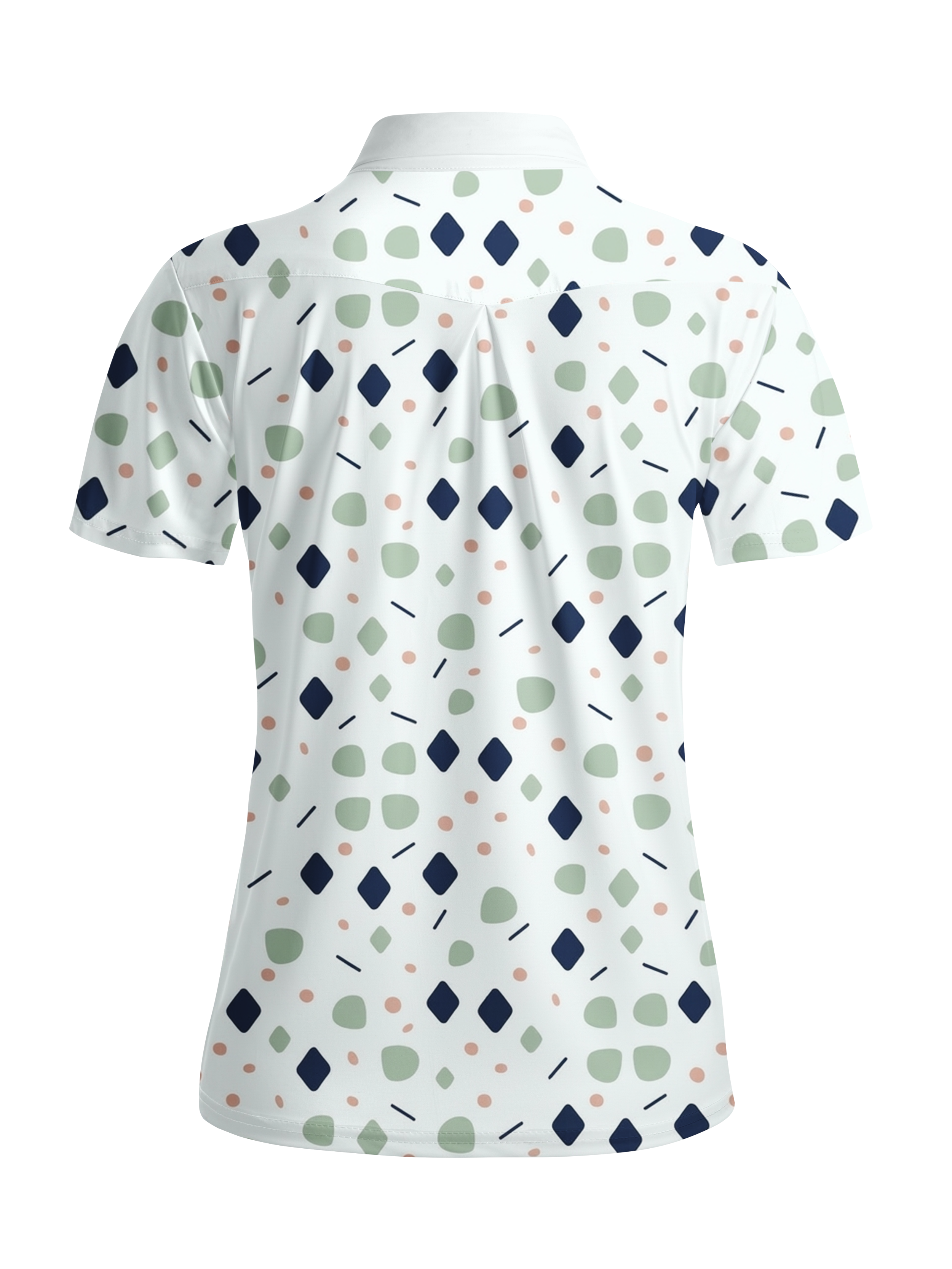 Cherryswing Women's Geometric Confetti Short Sleeve Golf Shirt