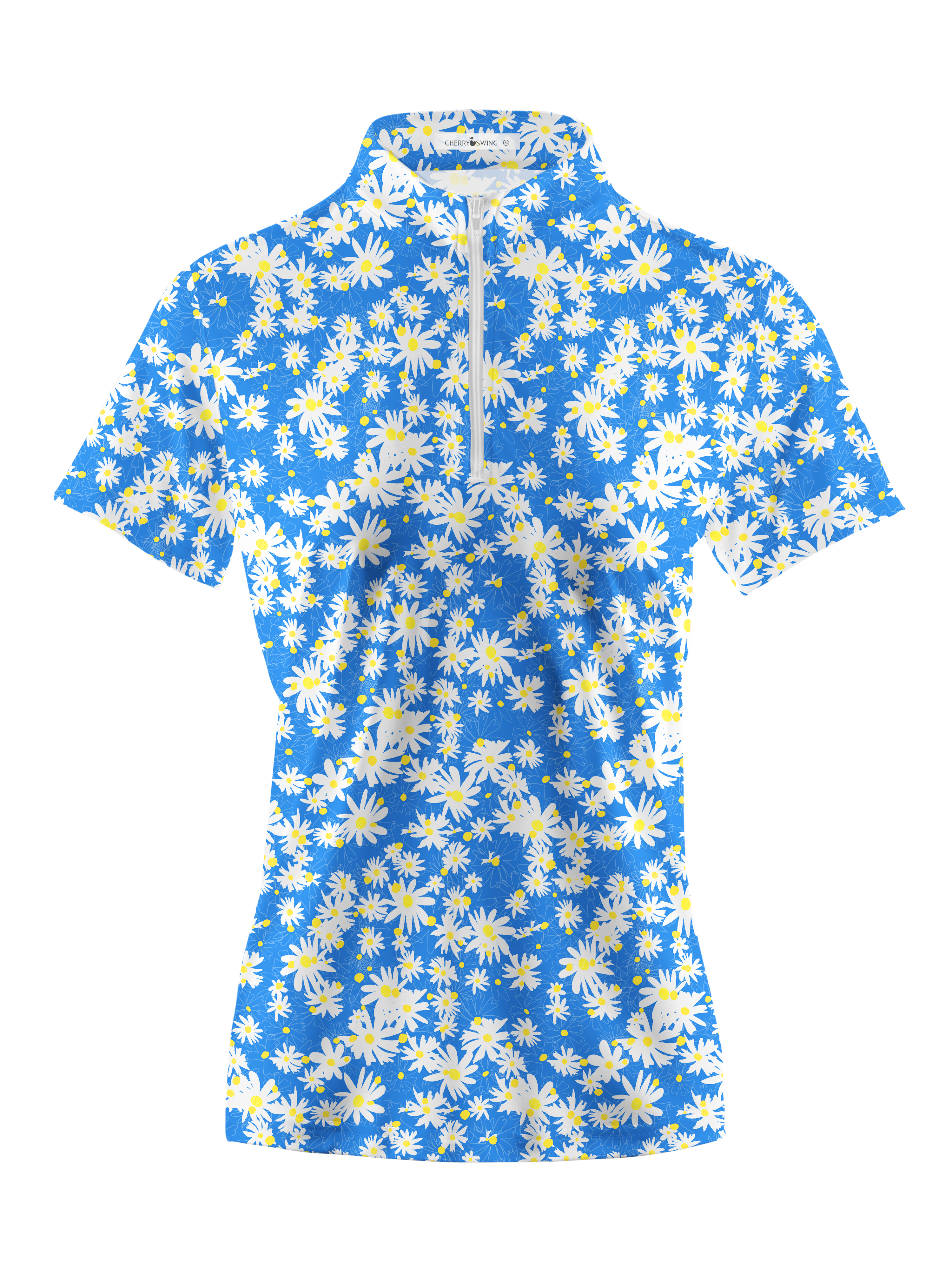 Cherryswing Women's Breathable 1/4 Zip Short Sleeve Polo Shirt