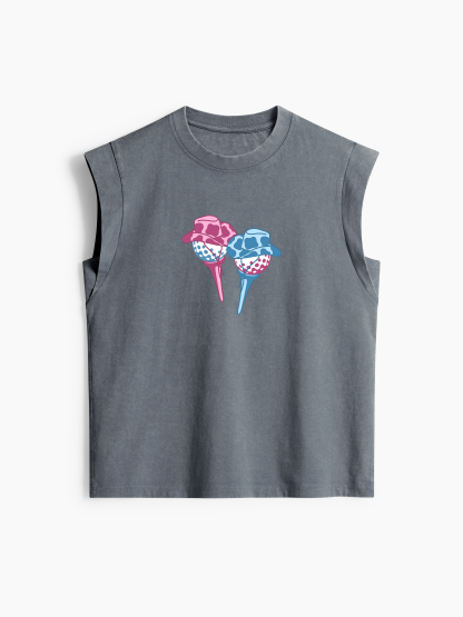 Cherryswing Women's The Golf Course Classic Crew Neck Cap Sleeve Tank