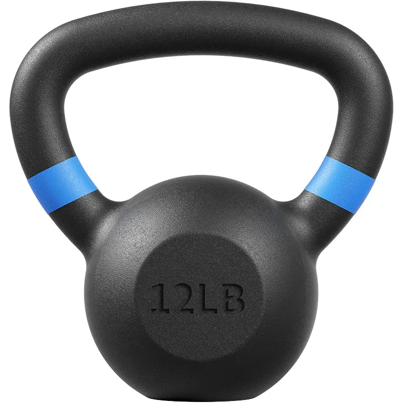 Iron Black Integrated Solid Cast Fitness Kettlebell Competitive Electrostatic Spraying for Household Use