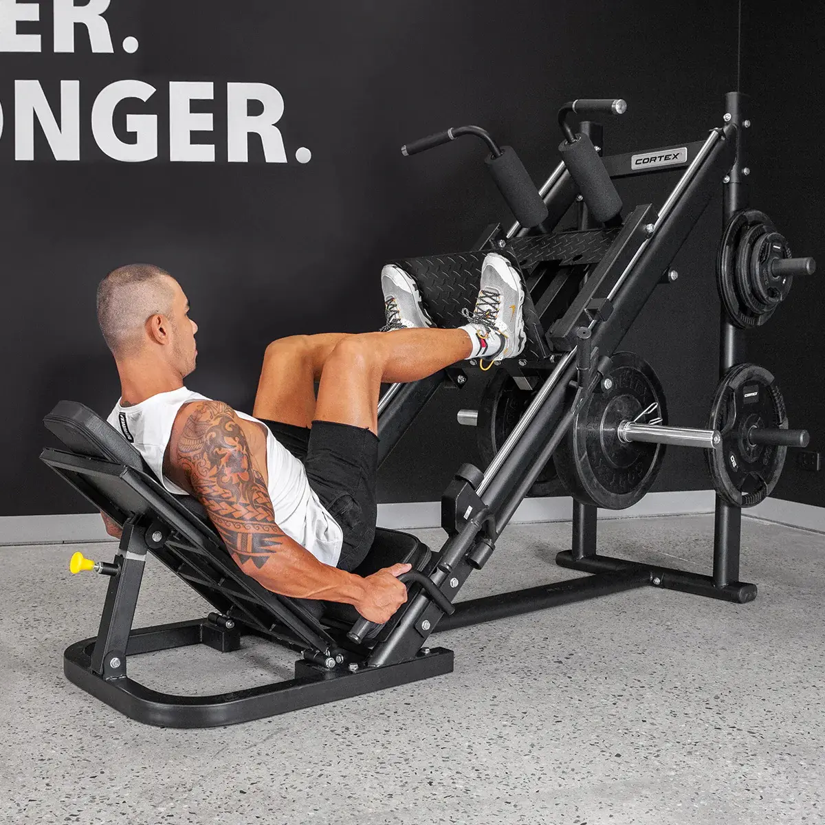 Home Gym 45 Degree Squat Machine Trainer Inverted Pedal Leg Strength Equipment with Power Feature Leg Press Machine
