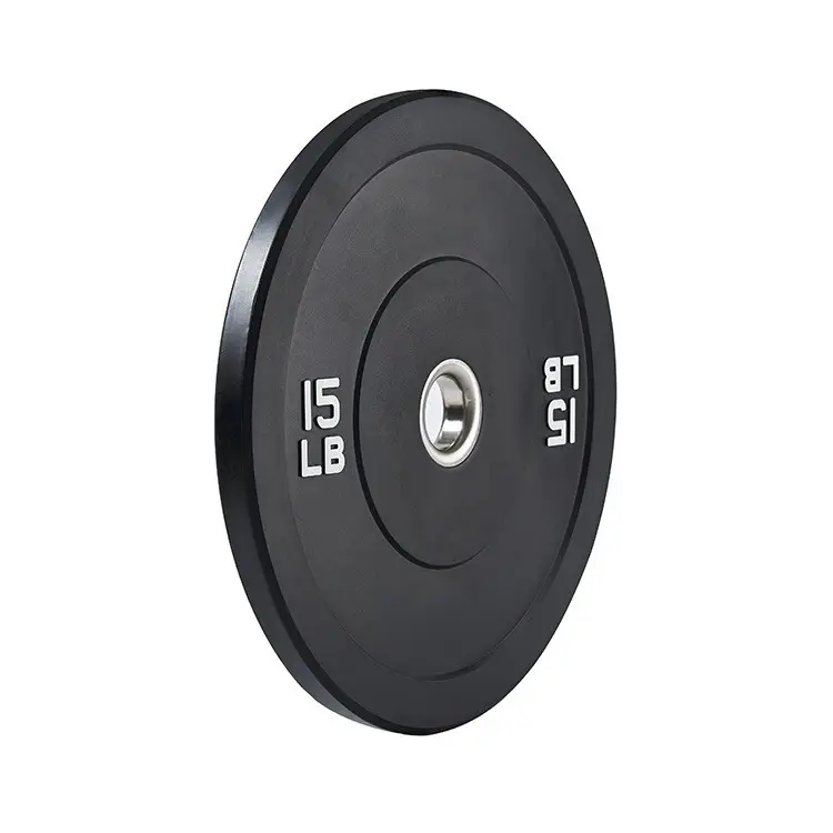 New Arrival For Gym or Home Free Weight Training Power max Black Commercial Gym Rubber Barbell Plate Bumper Weight Plates