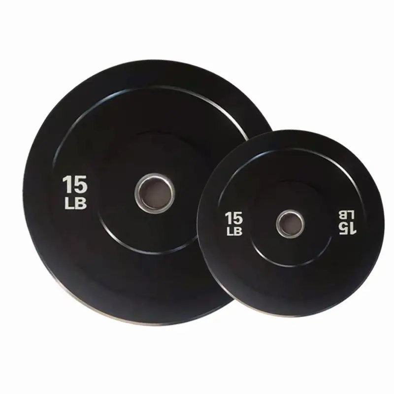 New Arrival For Gym or Home Free Weight Training Power max Black Commercial Gym Rubber Barbell Plate Bumper Weight Plates