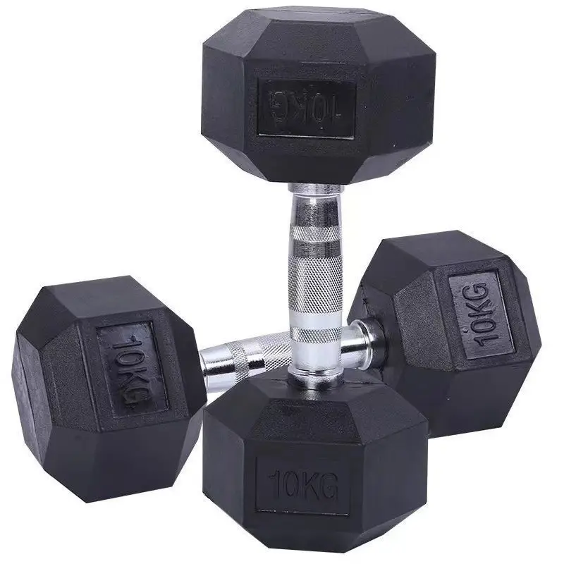 Free Weight Hexagon Dumbbells 0.5kg to 60kg Cast Iron for Body Fitness Hex Dumbbell