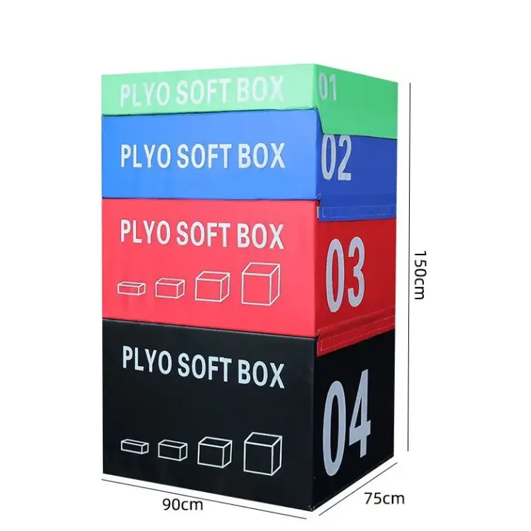 3-in-1 Soft Jumping Box High Density PVC EPE Plyometric Plyo Bench & Rack Factory Direct Colorful Options Available