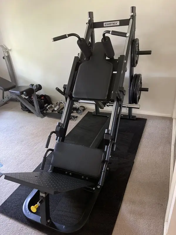 Home Gym 45 Degree Squat Machine Trainer Inverted Pedal Leg Strength Equipment with Power Feature  Leg Press Machine
