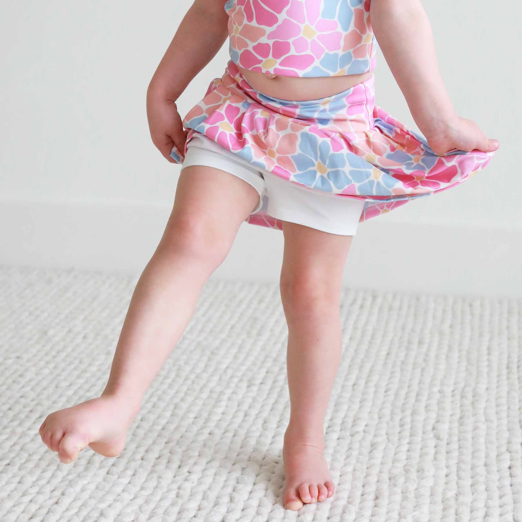 Kids Athletic Pleated Skirt | Power Flowers