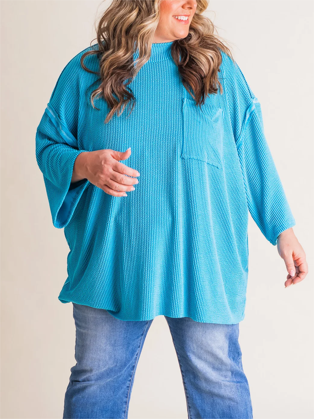 2024 New Oversize High Neck Urban Ribbed Top(Buy 2 Free Shipping)