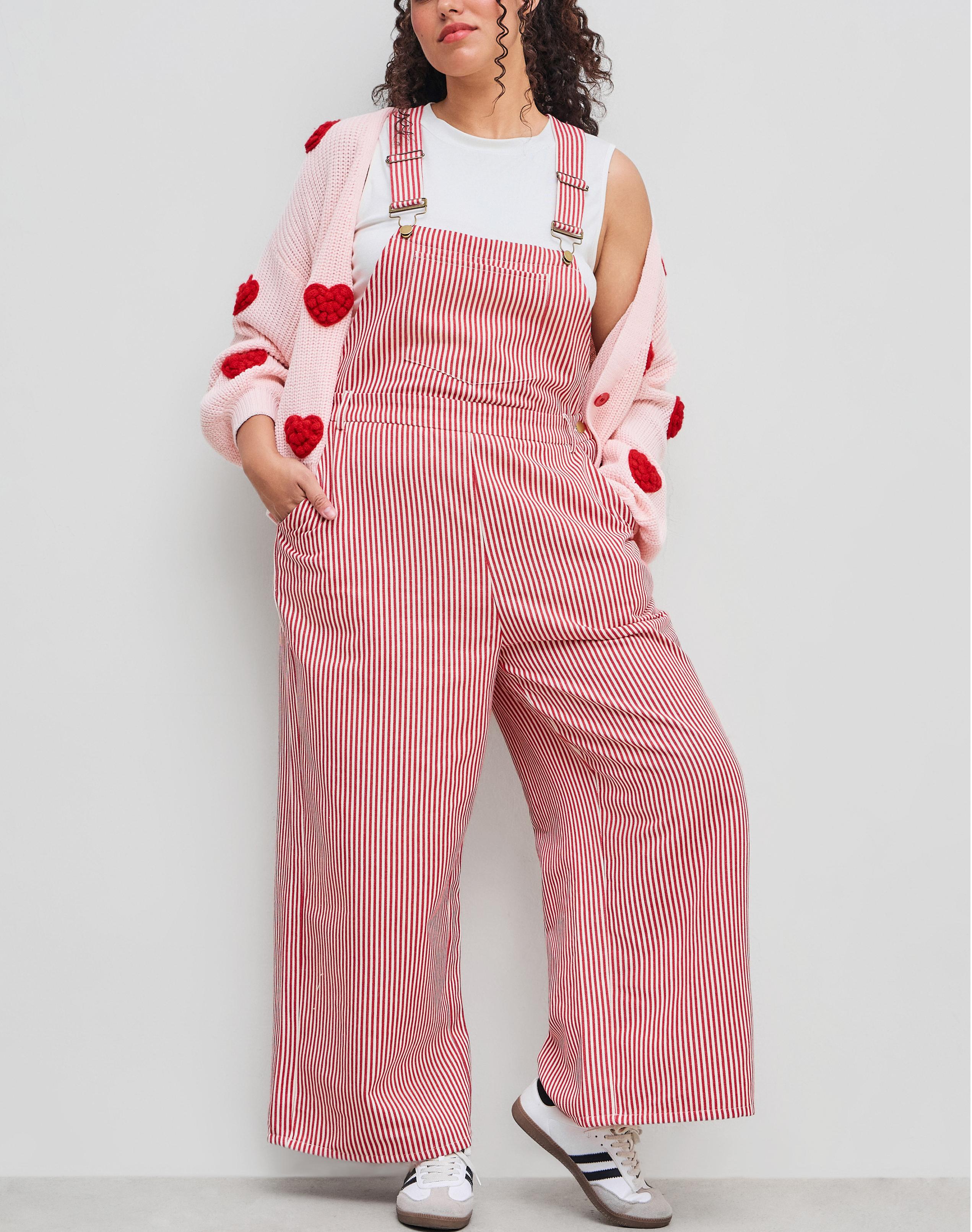 Women's Striped Button Pocket Wide Leg Jumpsuit(Buy 2 Free Shipping)