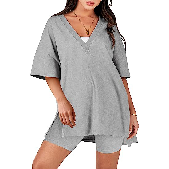 Oversized T Shirt Shorts Reversible Two Piece Set (Buy 2 Free Shipping