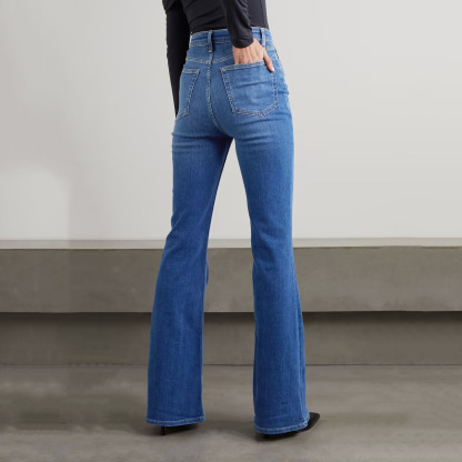 Fitted Vintage Flared Jeans -Pink Laura