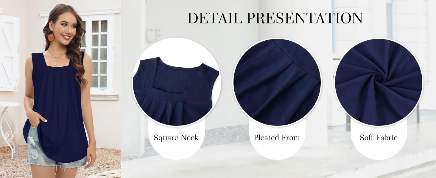 Pleated Front tops
