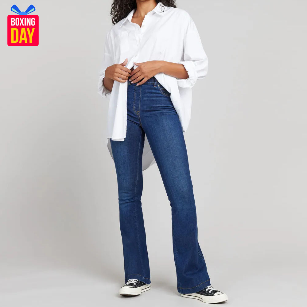 Fitted Vintage Flared Jeans -Pink Laura
