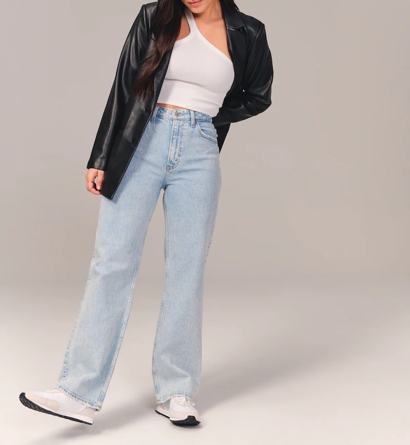 Women's Straight Fit Casual Jeans-Pink Laura