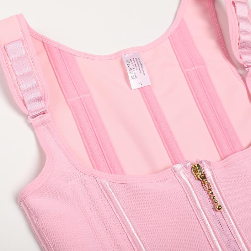 Women's Zipper Tummy Tuck Body Shaper With Adjustable Shoulders
