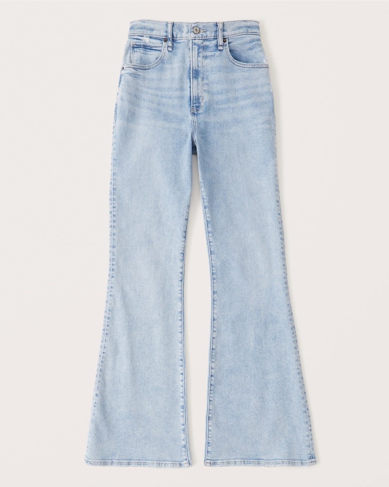Ultra High Rise Stretch Flare Jean(Buy 2 Free Shipping)-Pink Laura