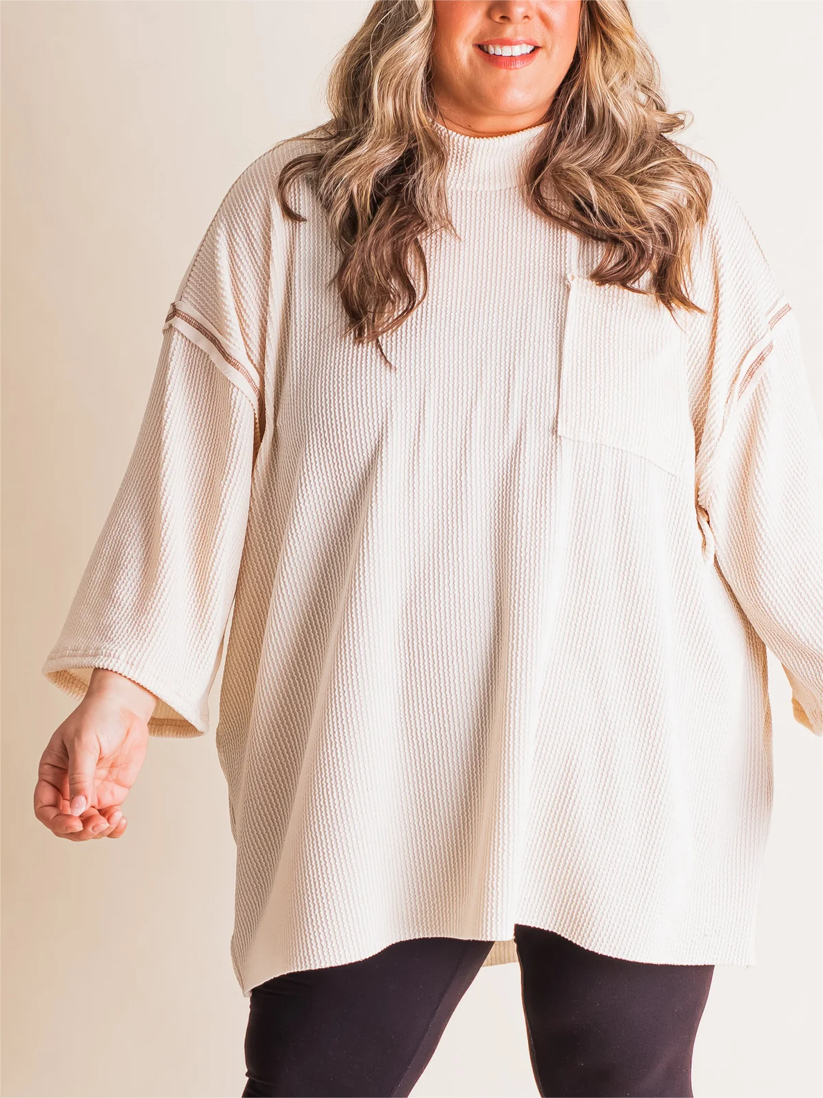 2024 New Oversize High Neck Urban Ribbed Top(Buy 2 Free Shipping)