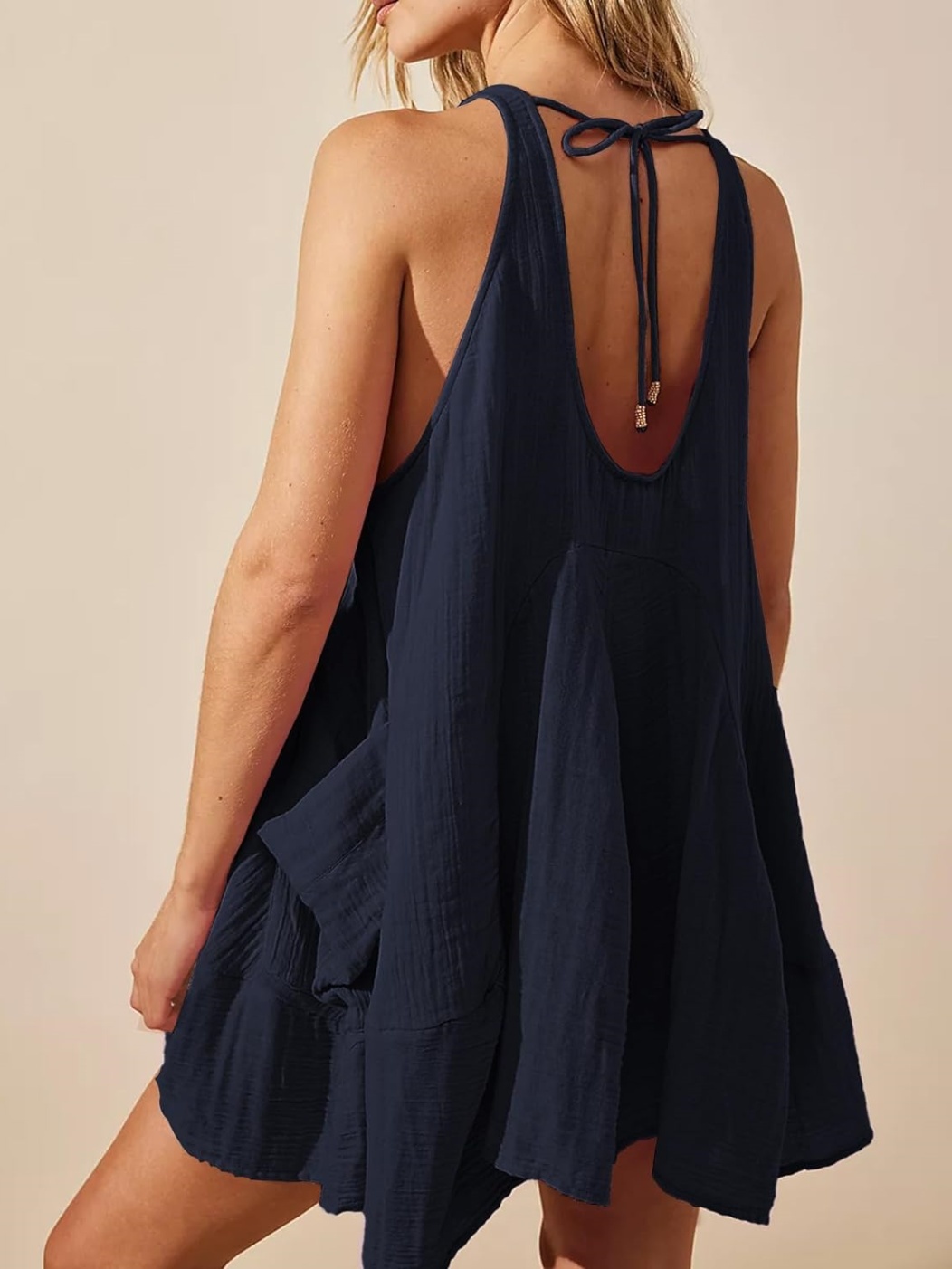 Sleeveless Backless Pocket Loose Sundress (Buy 2 Free Shipping)