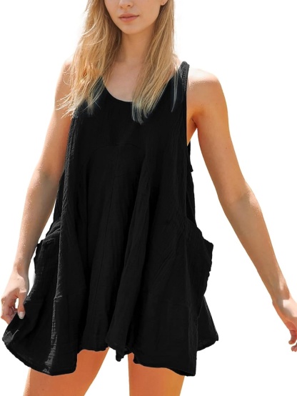 Sleeveless Backless Pocket Loose Sundress (Buy 2 Free Shipping)