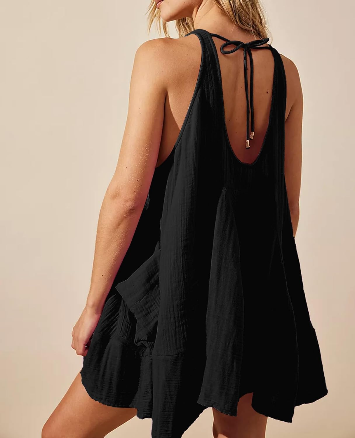 Sleeveless Backless Pocket Loose Sundress (Buy 2 Free Shipping)