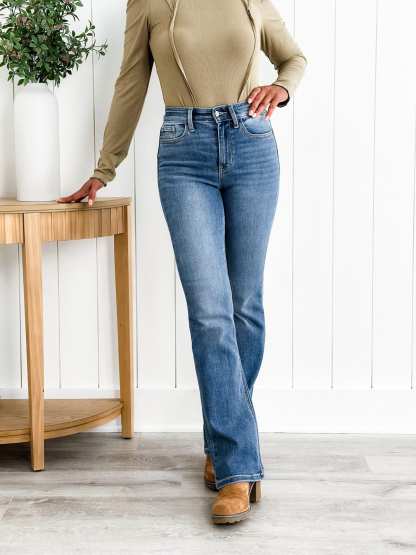 🔥LAST DAY 50% OFF🥳 Tummy Control Bootcut Jeans
