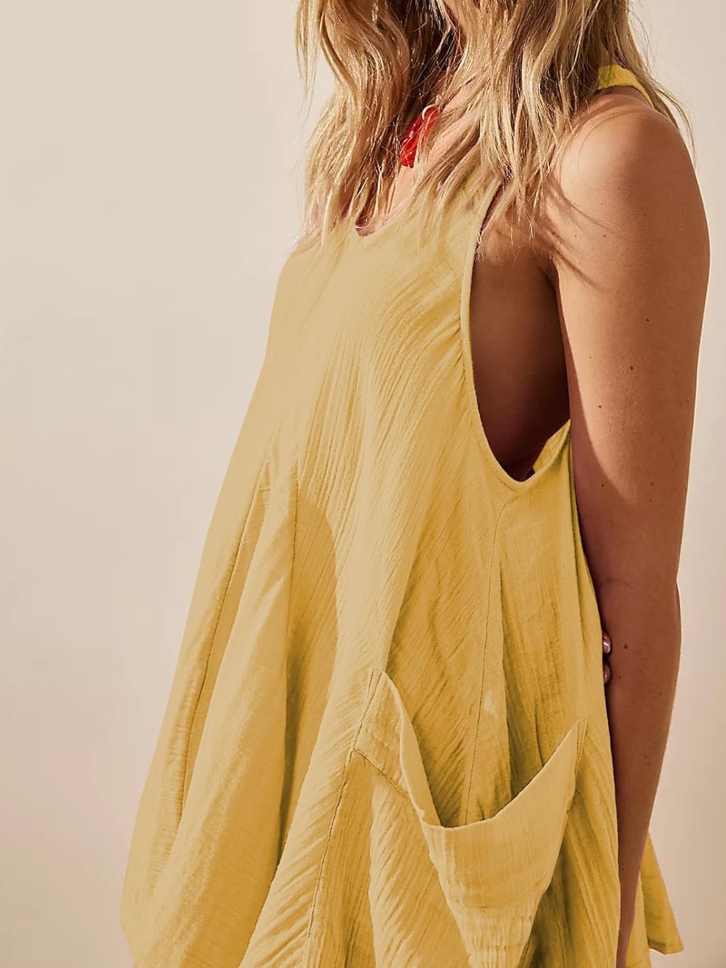 Sleeveless Backless Pocket Loose Sundress (Buy 2 Free Shipping)