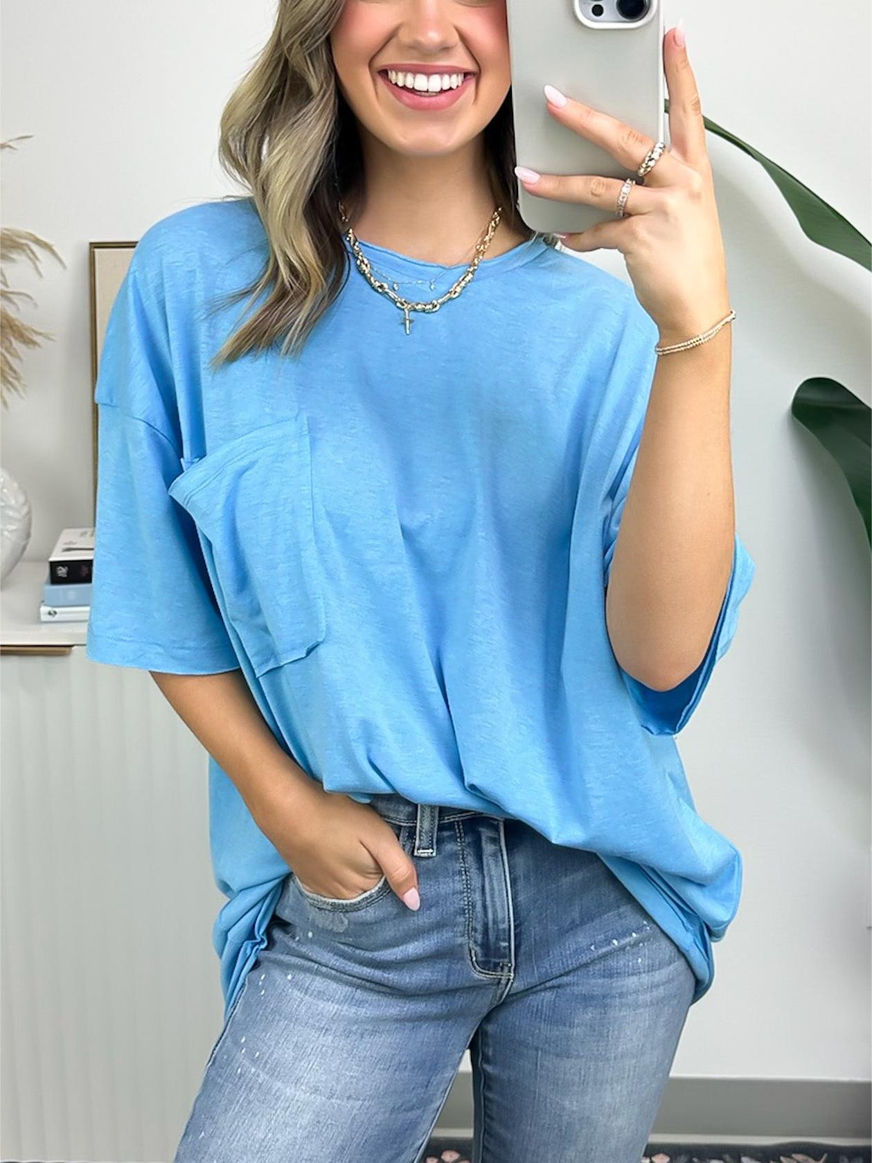 Women's Big Pocket Loose T-Shirt