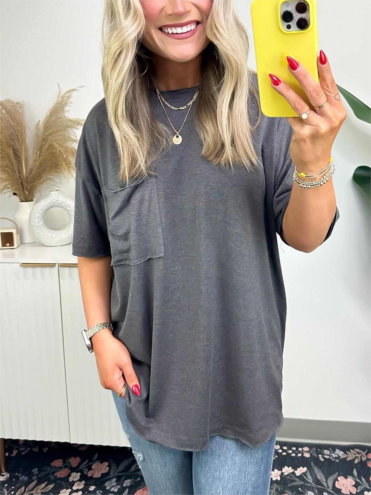Women's Big Pocket Loose T-Shirt