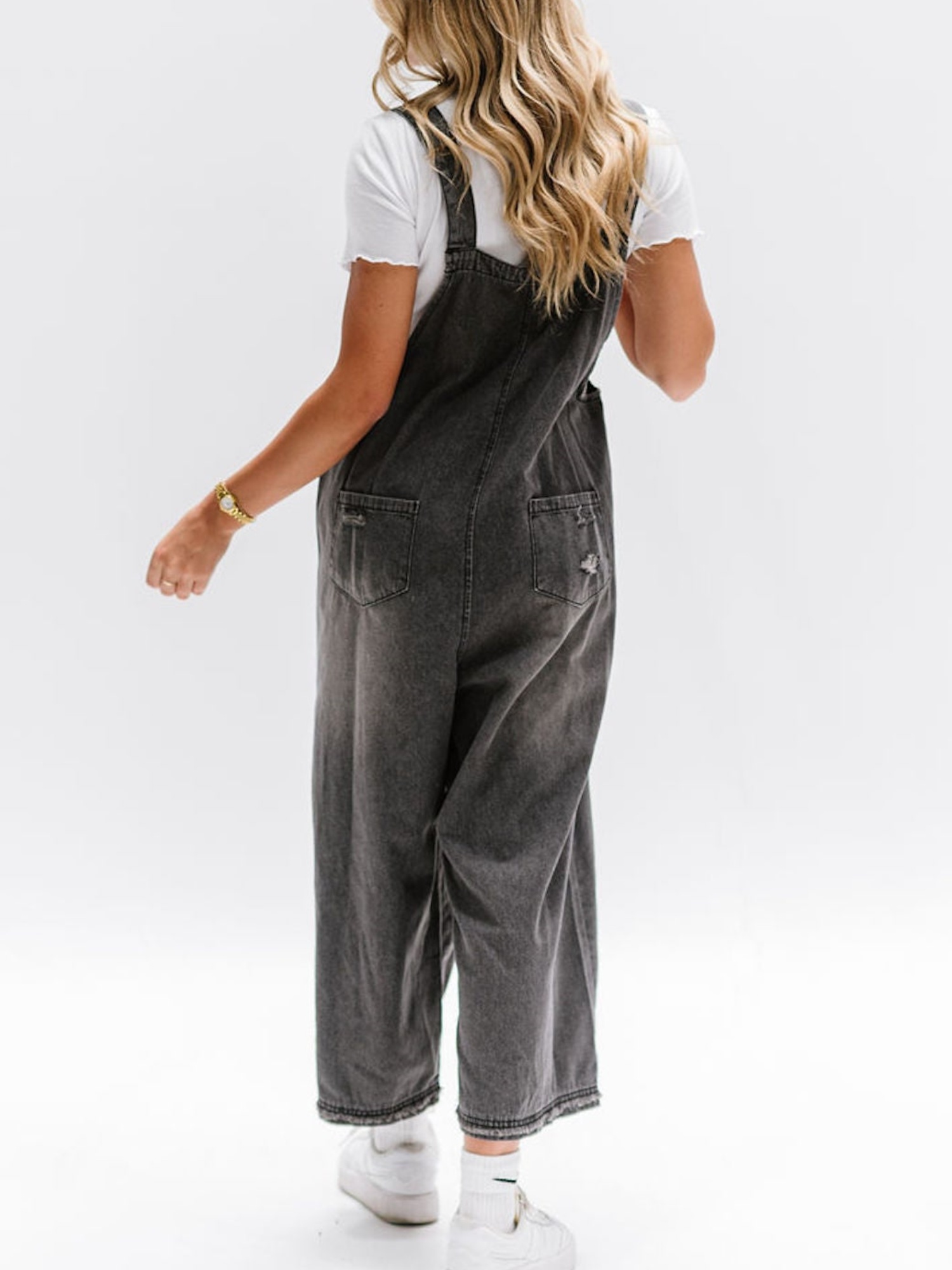Oversized Baggy Wide Leg Ripped Denim Overalls (Buy 2 Free Shipping)