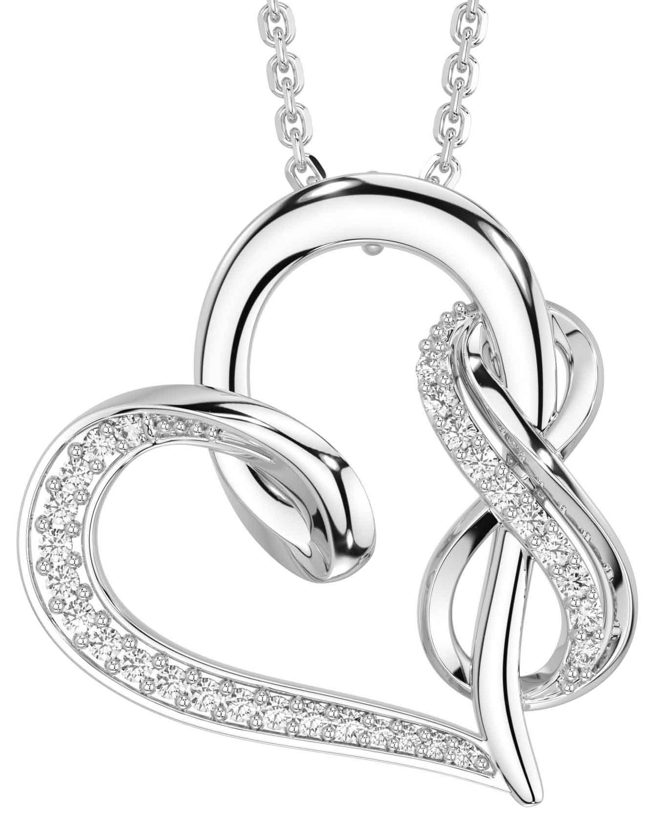 White Gold Diamond Infinity Necklace