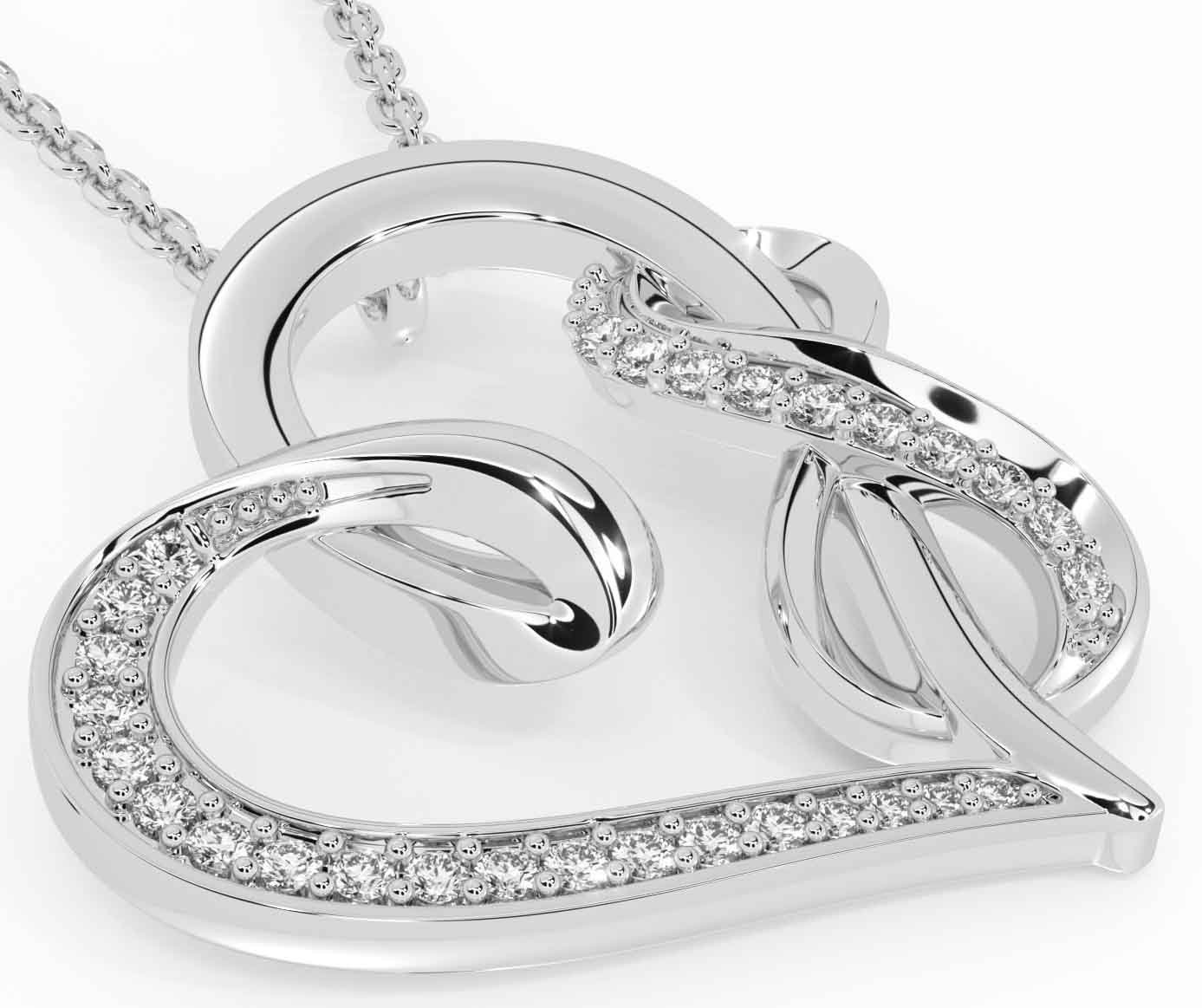 White Gold Diamond Infinity Necklace