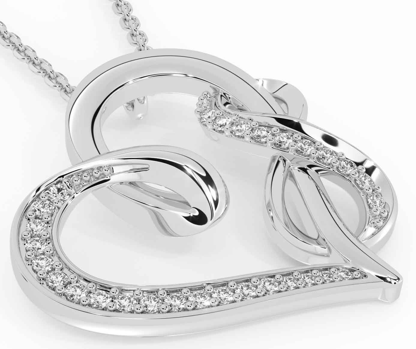 White Gold Diamond Infinity Necklace