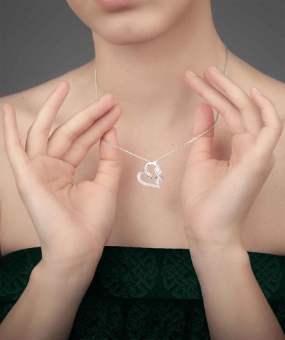 White Gold Diamond Infinity Necklace
