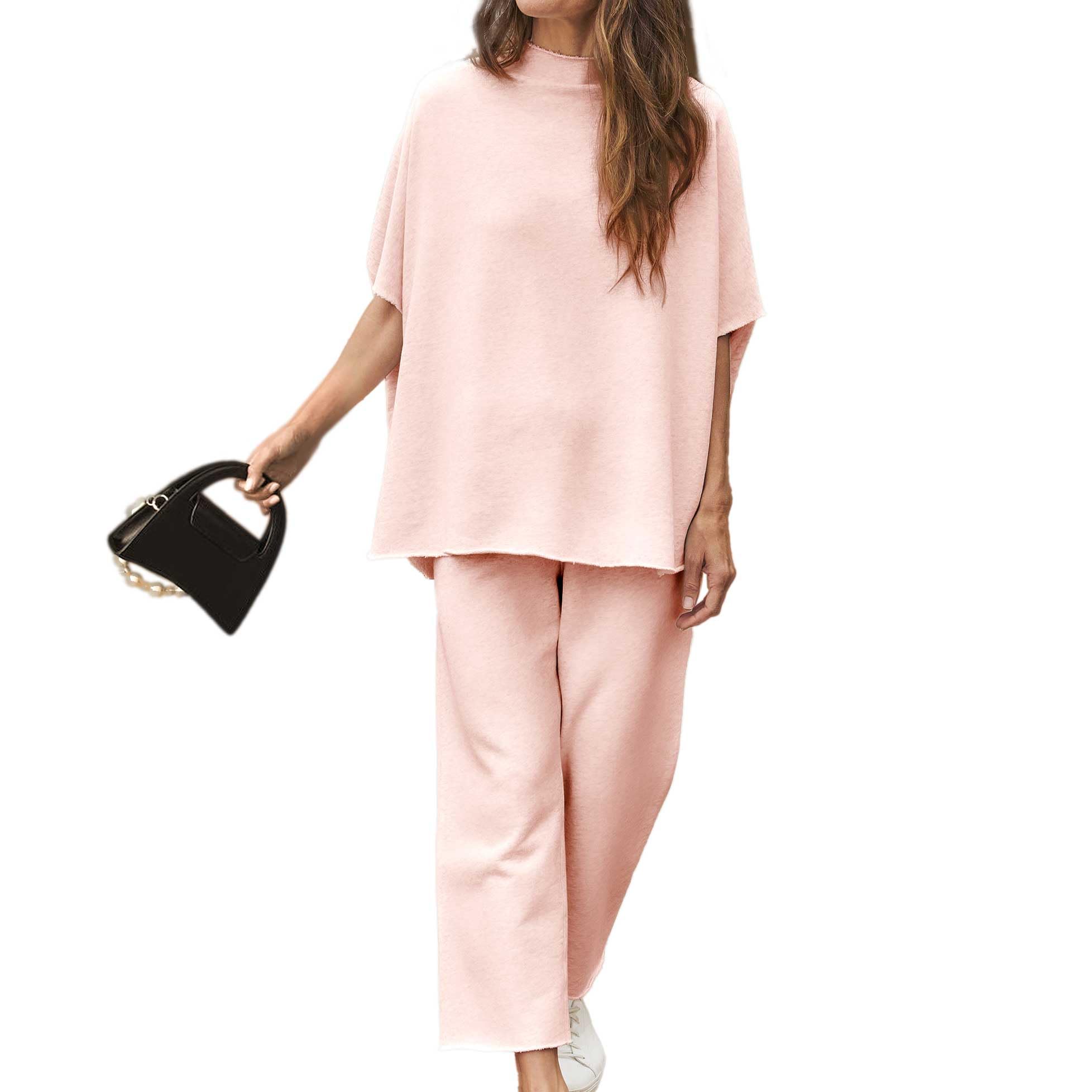 Women's Casual Batwing Sleeve Pullover Top and Wide Leg Set (Buy 2 Free Shipping)