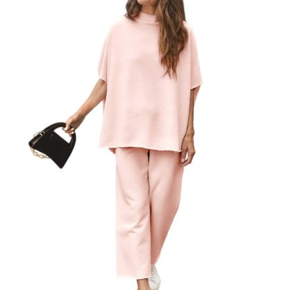 Women's Casual Batwing Sleeve Pullover Top and Wide Leg Set (Buy 2 Free Shipping)