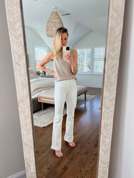 Fitted Vintage Flared Jeans -Pink Laura
