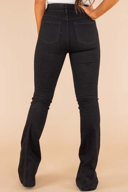 Fitted Vintage Flared Jeans -Pink Laura