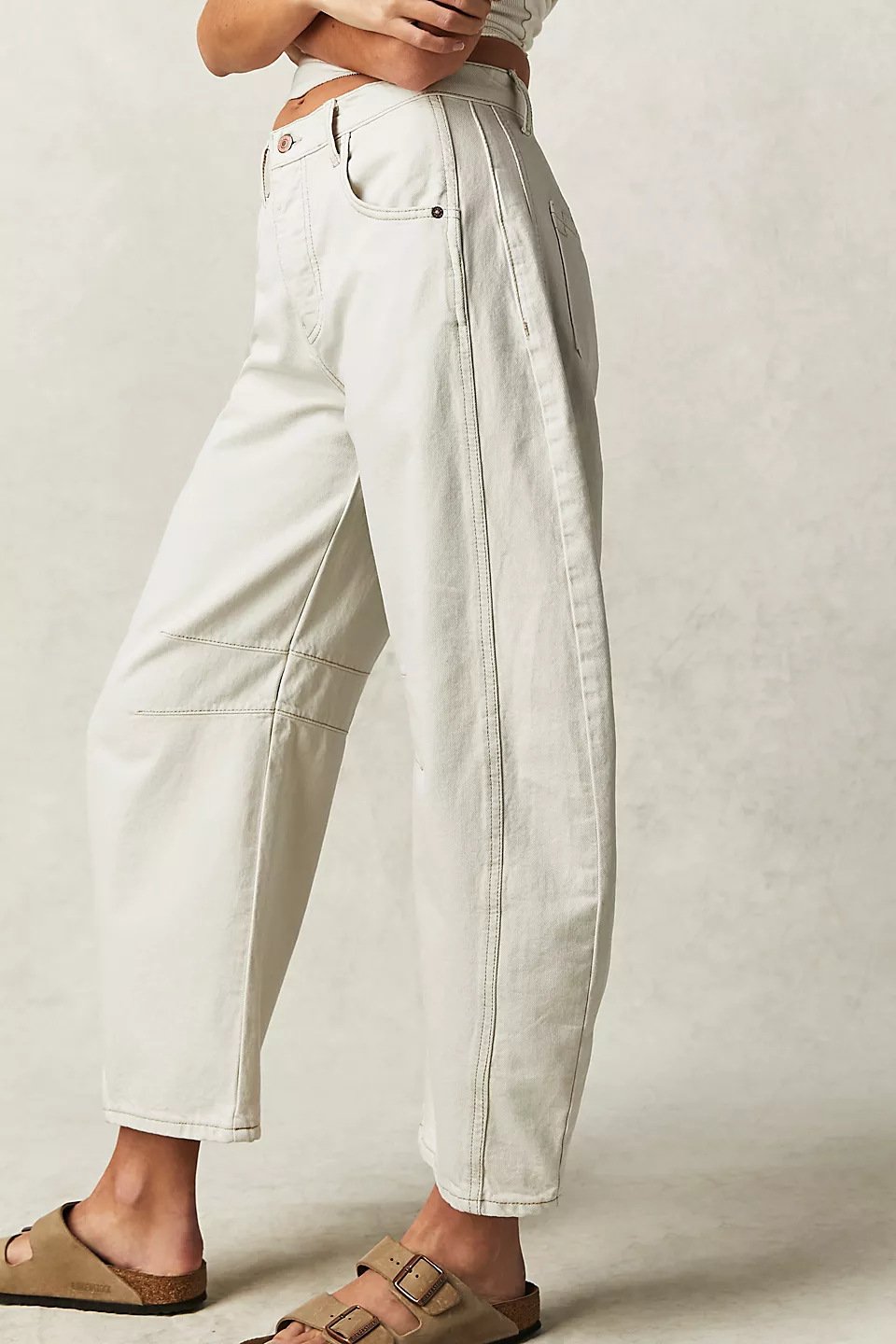 Mid-Rise Barrel Jeans (BUY 2 Free Shipping)-boocean.com