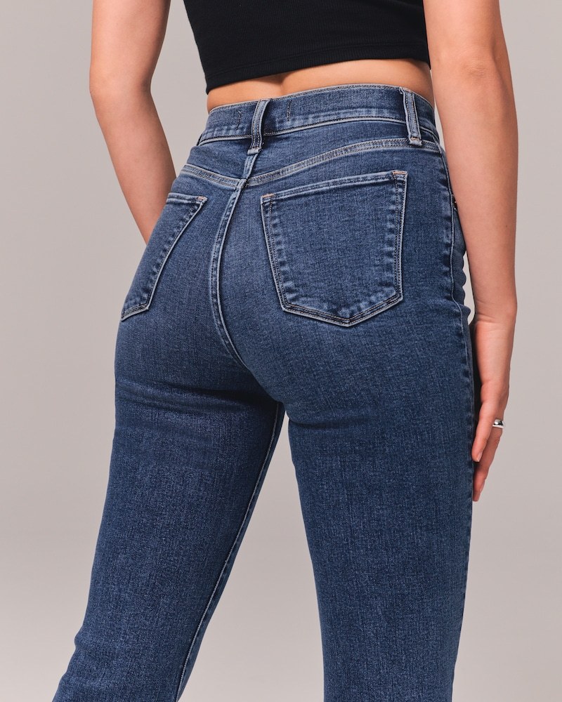 Ultra High Rise Stretch Flare Jean(Buy 2 Free Shipping)-Pink Laura