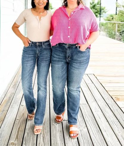 🔥LAST DAY 50% OFF🥳 Tummy Control Bootcut Jeans